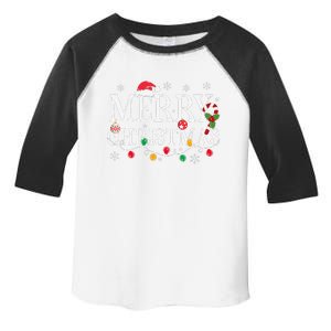 Merry Christmas Lights Santa Hat Xmas Family Toddler Fine Jersey T-Shirt