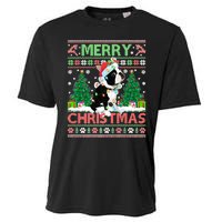 Merry Christmas Lighting Ugly Boston Terrier Christmas Premium Cooling Performance Crew T-Shirt