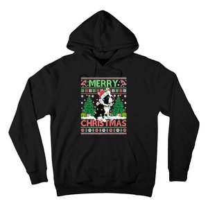 Merry Christmas Lighting Ugly Boston Terrier Christmas Premium Hoodie