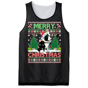 Merry Christmas Lighting Ugly Boston Terrier Christmas Premium Mesh Reversible Basketball Jersey Tank