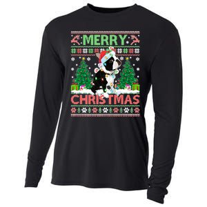 Merry Christmas Lighting Ugly Boston Terrier Christmas Premium Cooling Performance Long Sleeve Crew