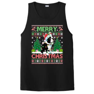 Merry Christmas Lighting Ugly Boston Terrier Christmas Premium PosiCharge Competitor Tank