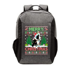 Merry Christmas Lighting Ugly Boston Terrier Christmas Premium Vector Backpack