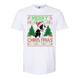 Merry Christmas Lighting Ugly Boston Terrier Christmas Premium Softstyle CVC T-Shirt