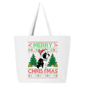 Merry Christmas Lighting Ugly Boston Terrier Christmas Premium 25L Jumbo Tote