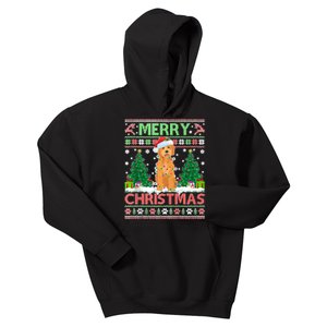 Merry Christmas Lighting Ugly Goldendoodle Christmas Tank Top Kids Hoodie