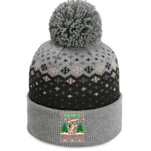 Merry Christmas Lighting Ugly Sheltie Christmas Premium The Baniff Cuffed Pom Beanie