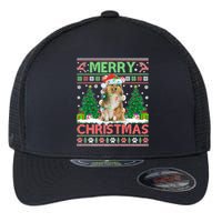 Merry Christmas Lighting Ugly Sheltie Christmas Premium Flexfit Unipanel Trucker Cap