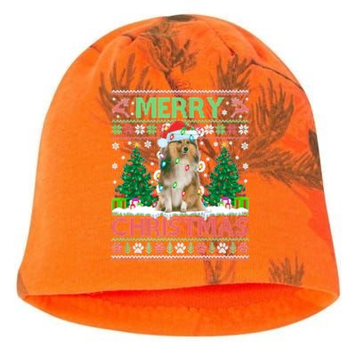 Merry Christmas Lighting Ugly Sheltie Christmas Premium Kati - Camo Knit Beanie