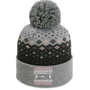 My Chrismas List Ugly The Baniff Cuffed Pom Beanie