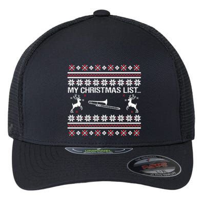 My Chrismas List Ugly Flexfit Unipanel Trucker Cap