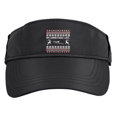 My Chrismas List Ugly Adult Drive Performance Visor
