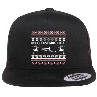 My Chrismas List Ugly Flatbill Hat
