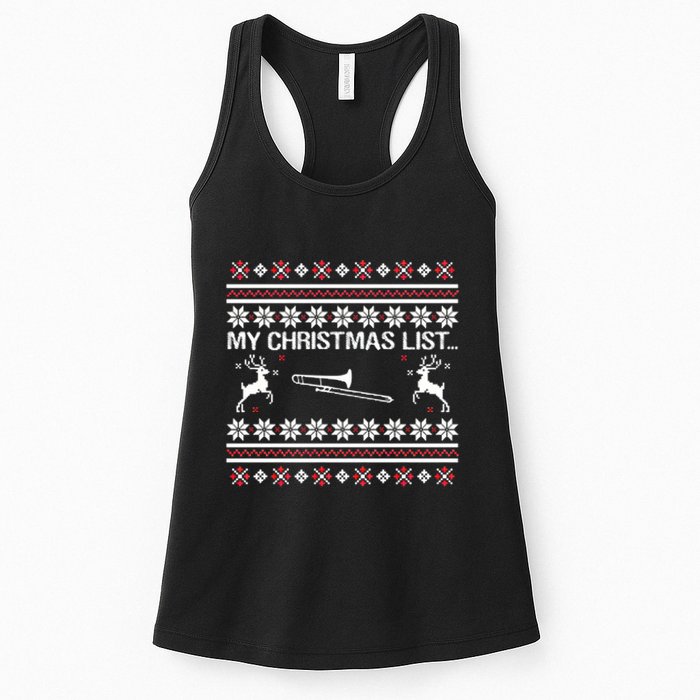 My Chrismas List Ugly Womens Tank Top