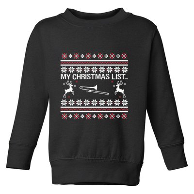 My Chrismas List Ugly Toddler Sweatshirt