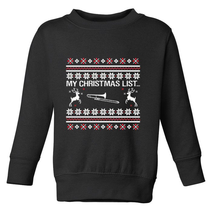 My Chrismas List Ugly Toddler Sweatshirt