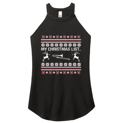 My Chrismas List Ugly Women's Perfect Tri Rocker Tank