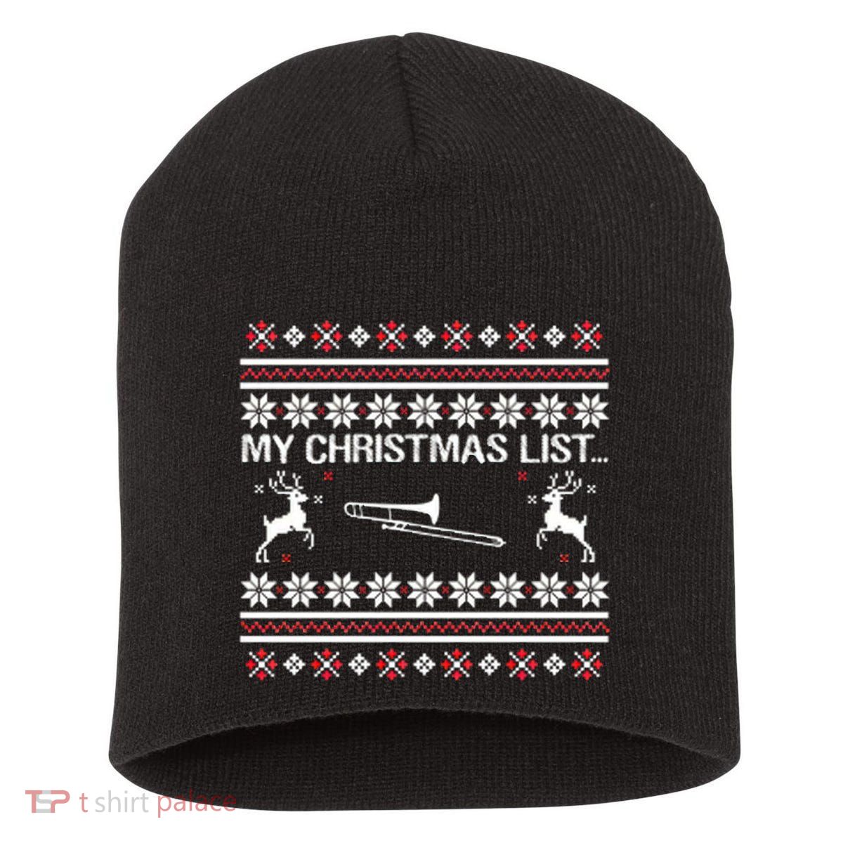 My Chrismas List Ugly Short Acrylic Beanie