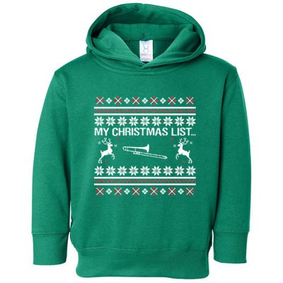 My Chrismas List Ugly Toddler Hoodie