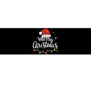 Merry Christmas Lights Red Santa Hat Xmas Family Bumper Sticker