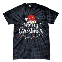 Merry Christmas Lights Red Santa Hat Xmas Family Tie-Dye T-Shirt