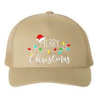 Merry Christmas Lights Red Santa Hat Xmas Family Yupoong Adult 5-Panel Trucker Hat