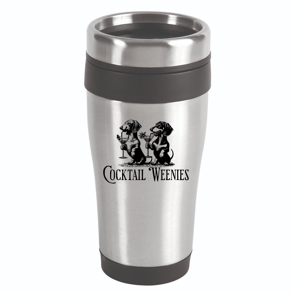 Martini Cocktail Lover Dachshund Cocktail Weenies Dachshund 16oz Travel Tumbler