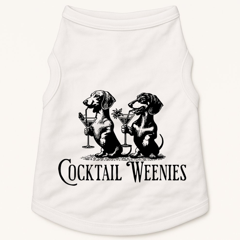 Martini Cocktail Lover Dachshund Cocktail Weenies Dachshund Doggie Tank