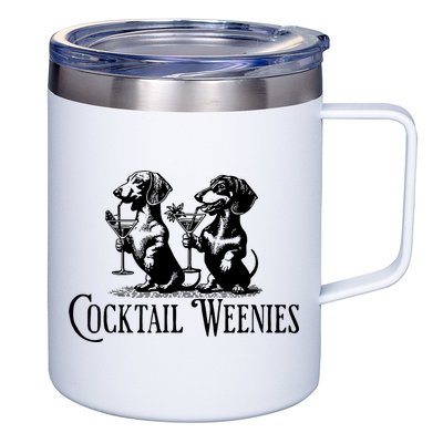 Martini Cocktail Lover Dachshund Cocktail Weenies Dachshund 12oz Stainless Steel Coffee Mug