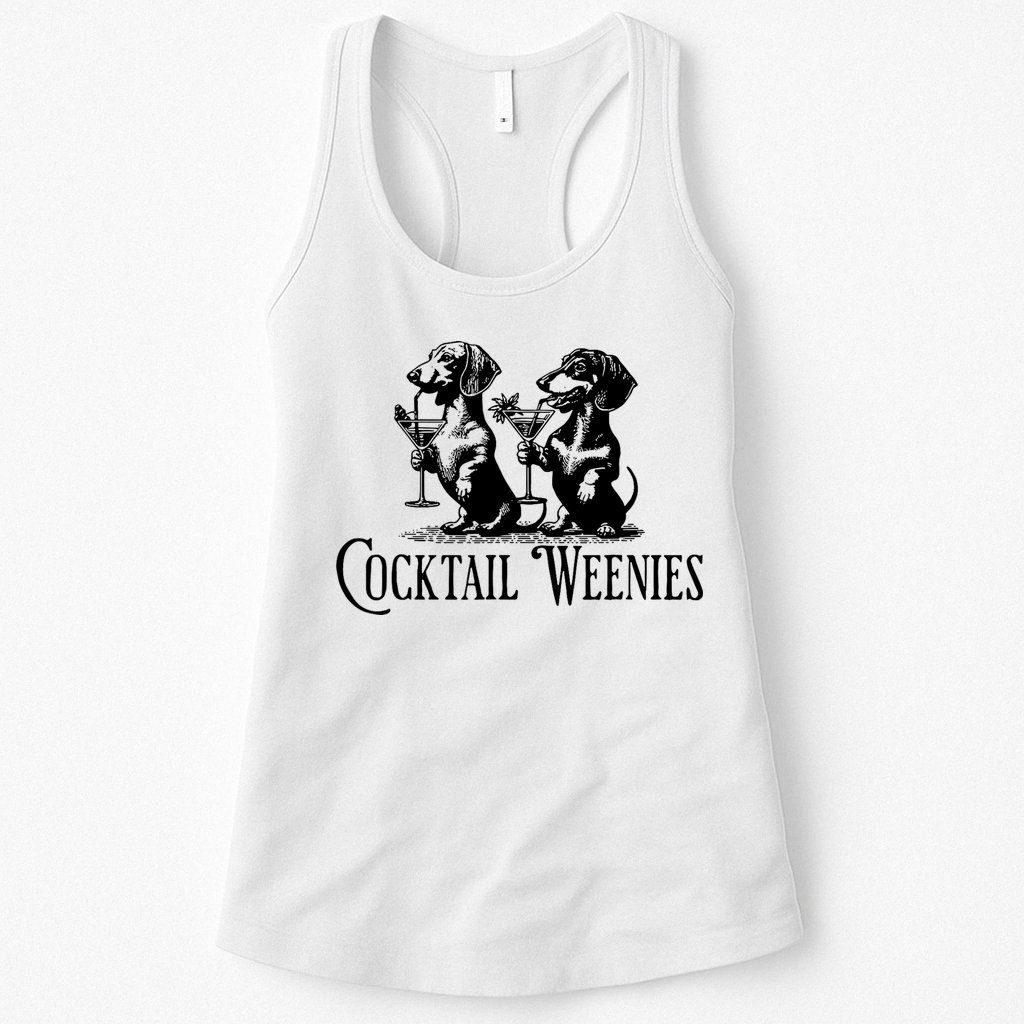 Martini Cocktail Lover Dachshund Cocktail Weenies Dachshund Womens Tank Top