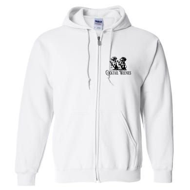 Martini Cocktail Lover Dachshund Cocktail Weenies Dachshund Full Zip Hoodie
