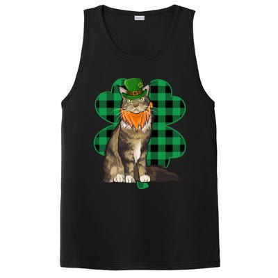 Maine Coon Leprechaun St Patricks Day Lucky Clover Gift PosiCharge Competitor Tank