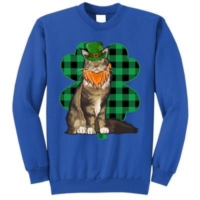 Maine Coon Leprechaun St Patricks Day Lucky Clover Gift Tall Sweatshirt