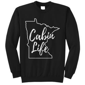 Minnesota Cabin Life Love Minnesota State Outline Sweatshirt