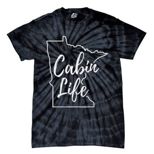 Minnesota Cabin Life Love Minnesota State Outline Tie-Dye T-Shirt