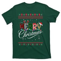 Merry Christmas Leopard Buffalo Red Plaid  T-Shirt