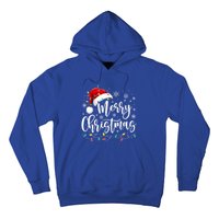 Merry Christmas Lights Red Santa Hat Xmas Family Gift Hoodie