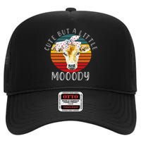 Moody Cow Lovers Farm Clothes Cow High Crown Mesh Back Trucker Hat