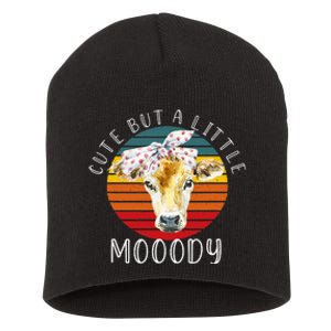 Moody Cow Lovers Farm Clothes Cow Short Acrylic Beanie