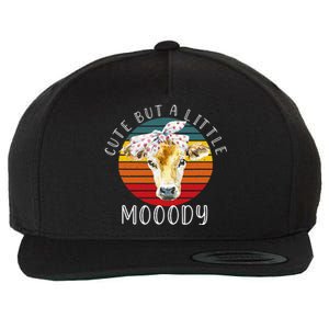 Moody Cow Lovers Farm Clothes Cow Wool Snapback Cap