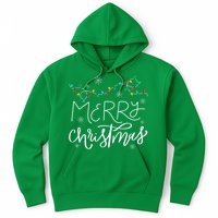 Merry Christmas Lights Red Santa Hat Xmas Family Hoodie