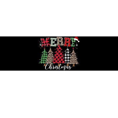 Merry Christmas Leopard Buffalo Red Plaid Hoodie Bumper Sticker