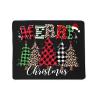 Merry Christmas Leopard Buffalo Red Plaid Hoodie Mousepad