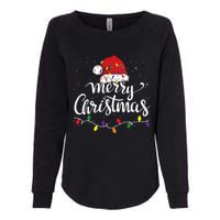 Merry Christmas Lights Red Santa Hat Xmas Family Womens California Wash Sweatshirt