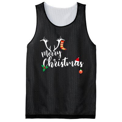 Merry Christmas Long Sleeve Mesh Reversible Basketball Jersey Tank