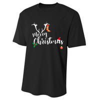 Merry Christmas Long Sleeve Performance Sprint T-Shirt