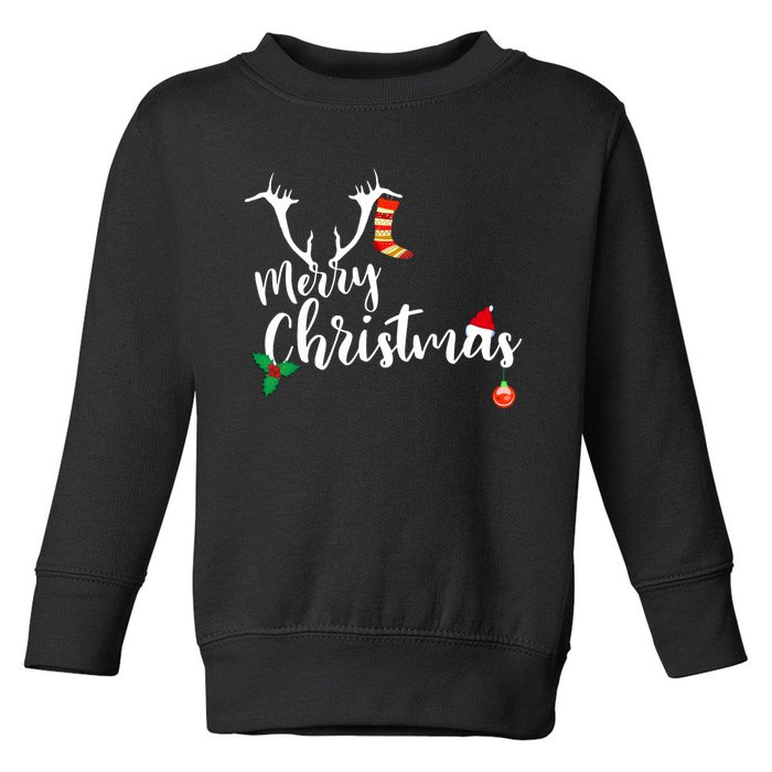 Merry Christmas Long Sleeve Toddler Sweatshirt