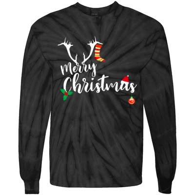 Merry Christmas Long Sleeve Tie-Dye Long Sleeve Shirt