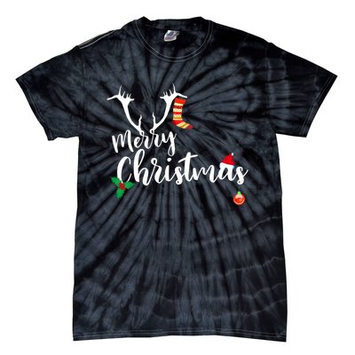 Merry Christmas Long Sleeve Tie-Dye T-Shirt