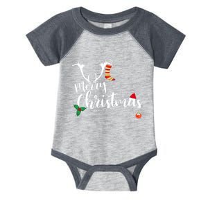 Merry Christmas Long Sleeve Infant Baby Jersey Bodysuit